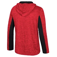 Men's Colosseum Red Nebraska Huskers Always Sunny Quarter-Zip Hoodie