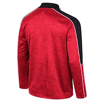 Men's Colosseum Red Nebraska Huskers Marled Half-Zip Jacket