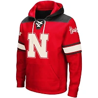 Men's Colosseum Scarlet Nebraska Huskers 2.0 Lace-Up Pullover Hoodie
