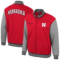 Men's Colosseum Scarlet Nebraska Huskers Ambi-Turner Full-Zip Varsity Jacket