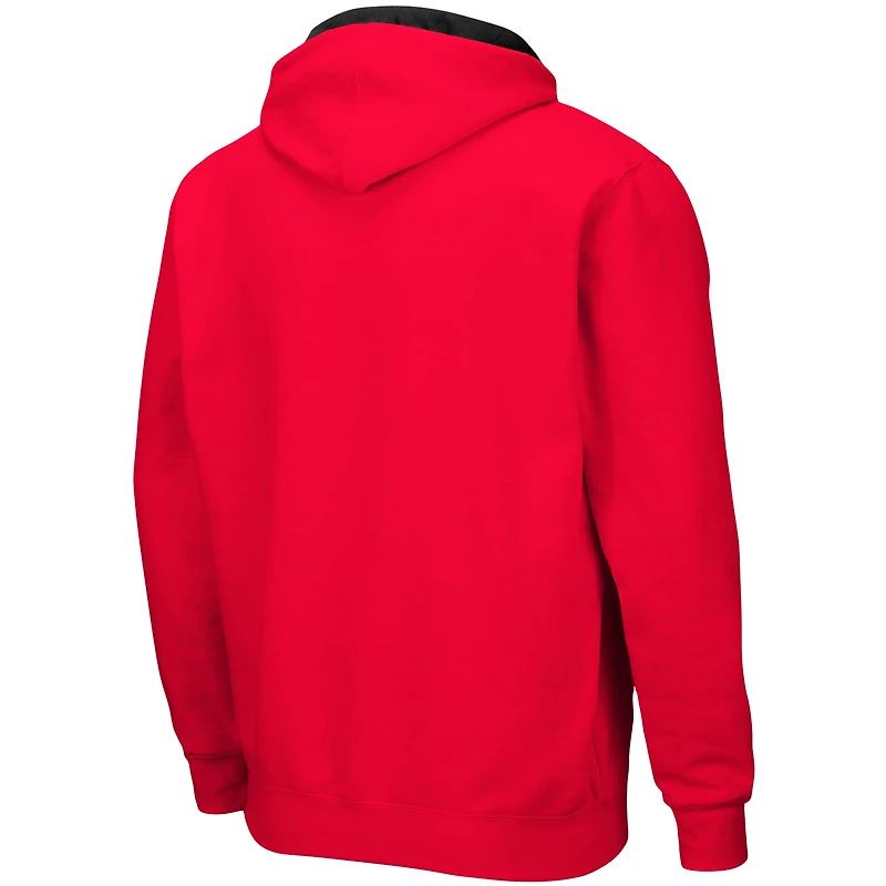 Sweat à capuche zippé Colosseum Scarlet Nebraska Huskers Big & Tall pour homme
