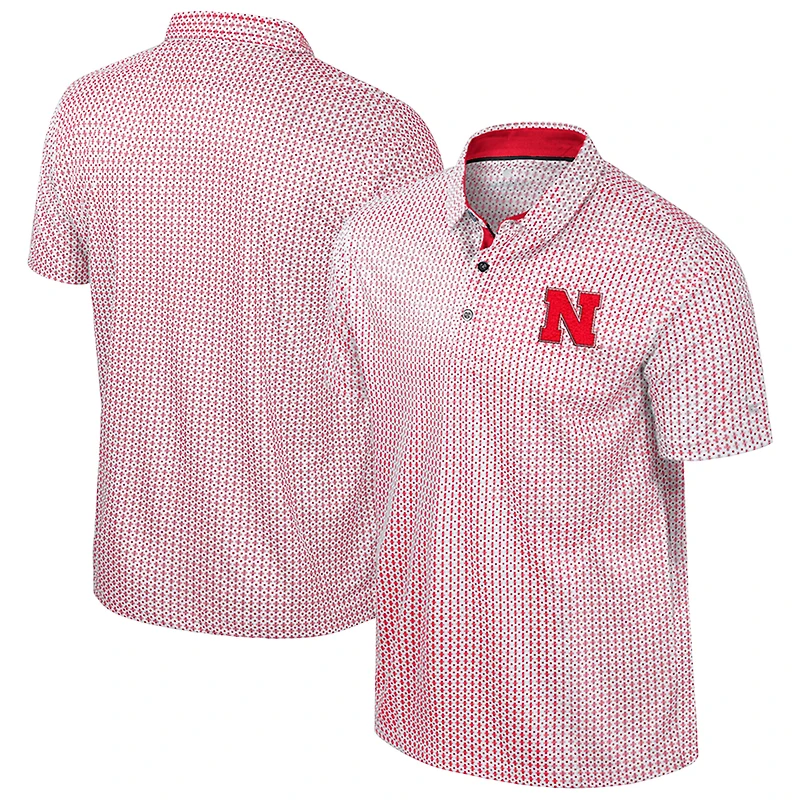 Polo Marty Rival pour homme Colosseum Scarlet Nebraska Huskers Big & Tall