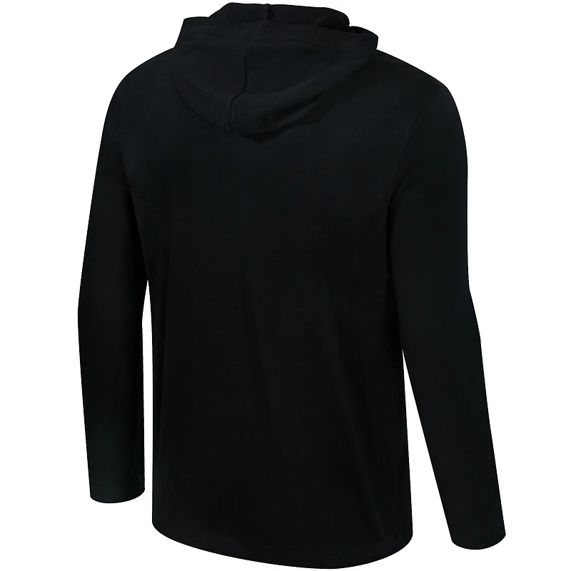 Men's Colosseum Scarlet Nebraska Huskers Logo Lockup Active Blend Long Sleeve  T-Shirt Hoodie