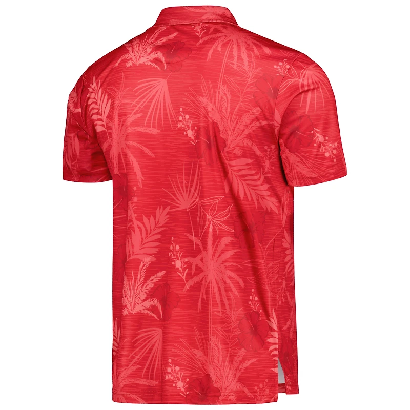 Polo de l'équipe Colosseum Scarlet Nebraska Huskers Palms pour homme