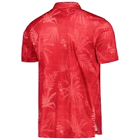 Polo de l'équipe Colosseum Scarlet Nebraska Huskers Palms pour homme