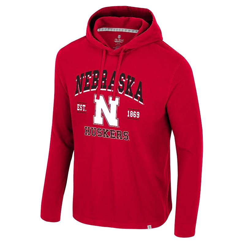 Men's Colosseum  Scarlet Nebraska Huskers Simoleans Washed Hoodie
