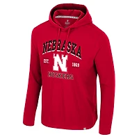Men's Colosseum  Scarlet Nebraska Huskers Simoleans Washed Hoodie