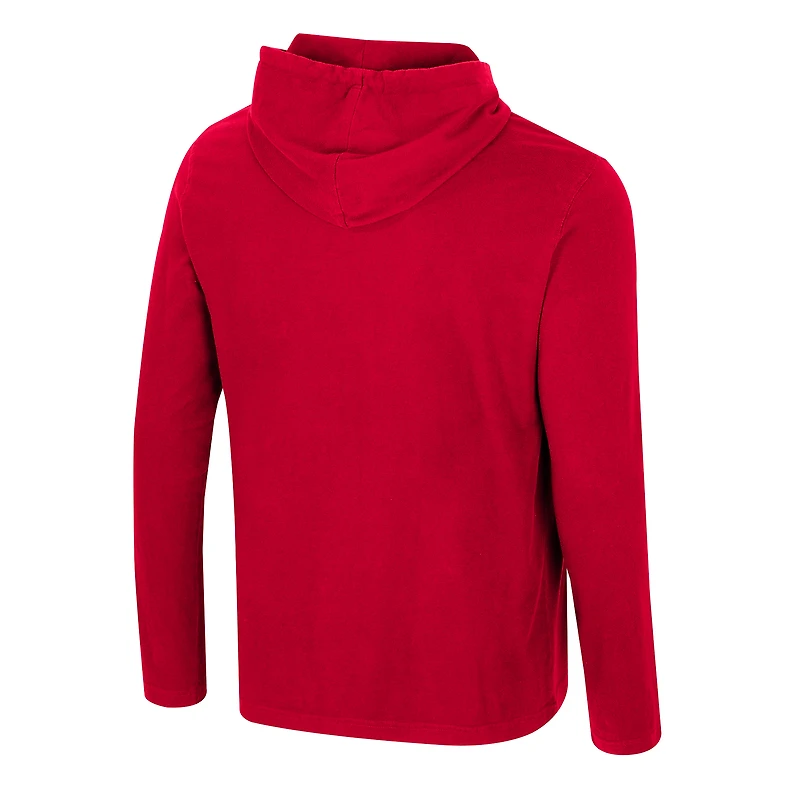 Sweat à capuche délavé pour homme Colosseum Scarlet Nebraska Huskers Simoleans