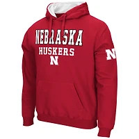 Men's Colosseum Scarlet Nebraska Huskers Sunrise Pullover Hoodie