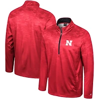 Men's Colosseum  Scarlet Nebraska Huskers The Machine Half-Zip Jacket
