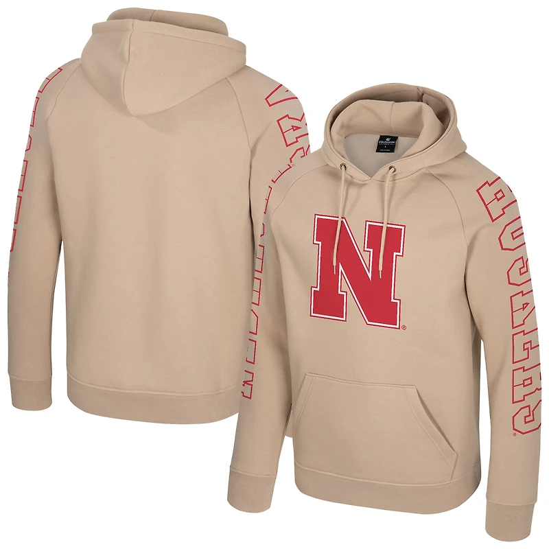 Sweat à capuche raglan Big Break pour homme Colosseum Tan des Nebraska Huskers
