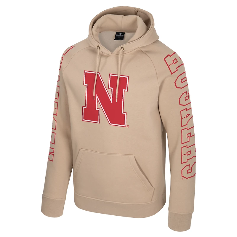 Sweat à capuche raglan Big Break pour homme Colosseum Tan des Nebraska Huskers