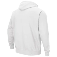 Chandail à capuchon Colosseum blanc Nebraska Huskers Arch & Logo 3.0 pour hommes
