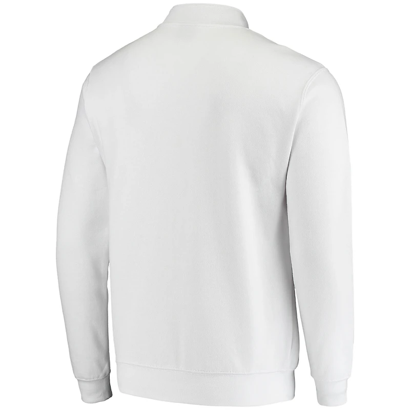 Men's Colosseum White Nebraska Huskers Tortugas Logo Quarter-Zip Jacket