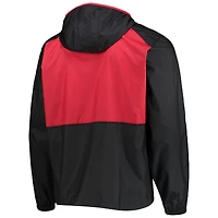Men's Columbia Black/Scarlet Nebraska Huskers Flash Forward Hoodie Full-Zip Lightweight Windbreaker