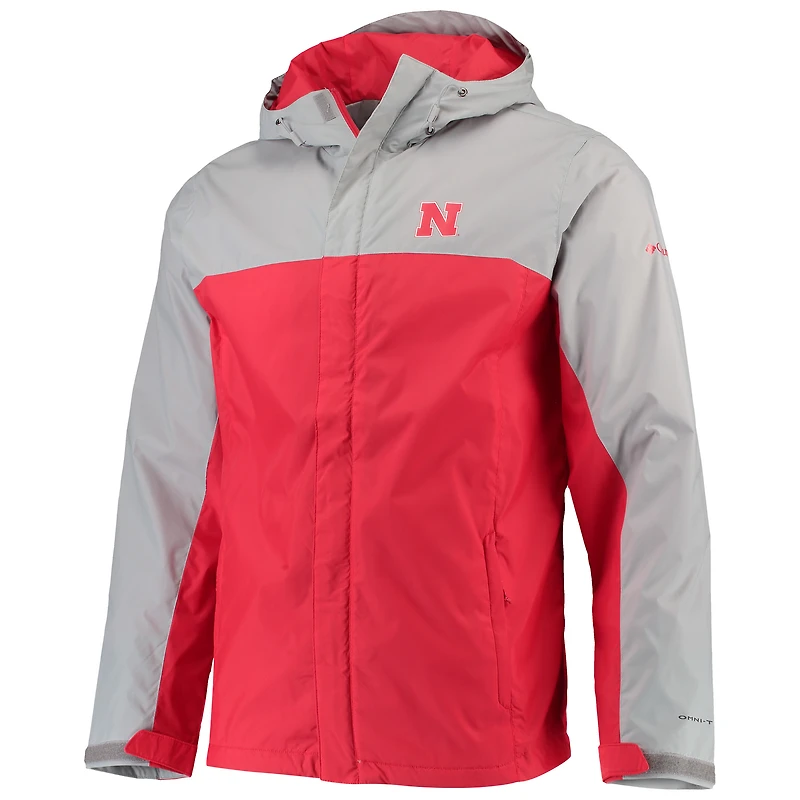 Veste Columbia grise/écarlate Huskers du Nebraska Glennaker Storm pour homme