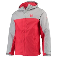 Veste Columbia grise/écarlate Huskers du Nebraska Glennaker Storm pour homme
