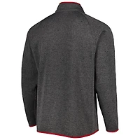Haut à demi-glissière raglan Columbia Huskers Canyon Point Nebraska gris pour homme
