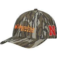 Casquette Columbia Mossy Oak Camo Nebraska Huskers Bottomland Flex pour homme