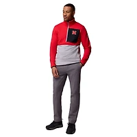 Men's Columbia Scarlet/Gray Nebraska Huskers Hike Omni-Wick Half-Zip Pullover