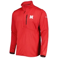 Columbia Scarlet Nebraska Huskers Park View Omni-Wick Haut à demi-glissière pour homme