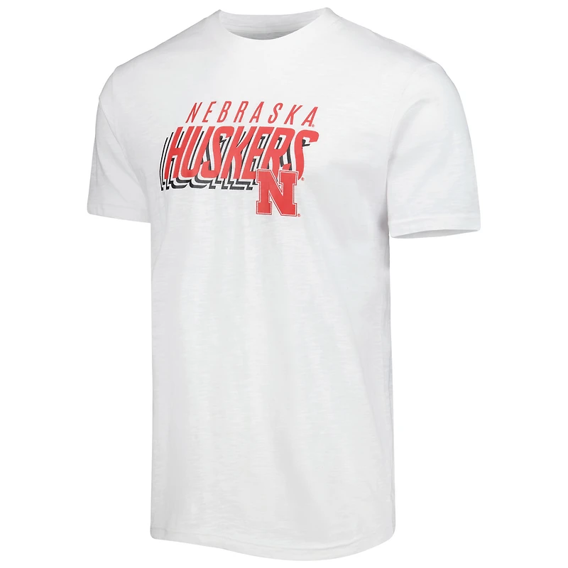 Ensemble haut et short Downfield Concepts Sport Anthracite/Blanc pour homme Nebraska Huskers