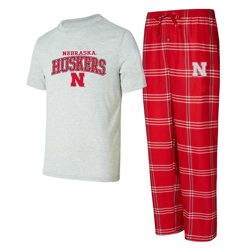 Men's Concepts Sport Nebraska Huskers T-Shirt & Pants Sleep Set