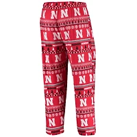 Men's Concepts Sport Scarlet Nebraska Huskers Ugly Sweater Knit Long Sleeve Top and Pant Set
