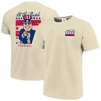 Men's  Cream Nebraska Huskers Uncle Sam Mascot T-Shirt