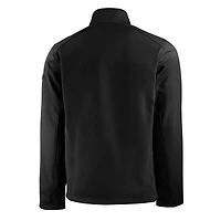 Veste zippée entièrement recyclée en softshell Evoke Eco pour homme, noire, avec logo des anciens Nebraska Huskers