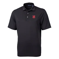 Men's Cutter & Buck  Black Nebraska Huskers Alumni Logo Virtue Eco Pique Recycled Polo
