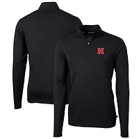 Pull-over à col zippé Cutter & Buck Nebraska Huskers pour homme, grandes tailles