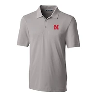Men's Cutter & Buck Gray Nebraska Huskers Big Tall Forge Stretch Polo
