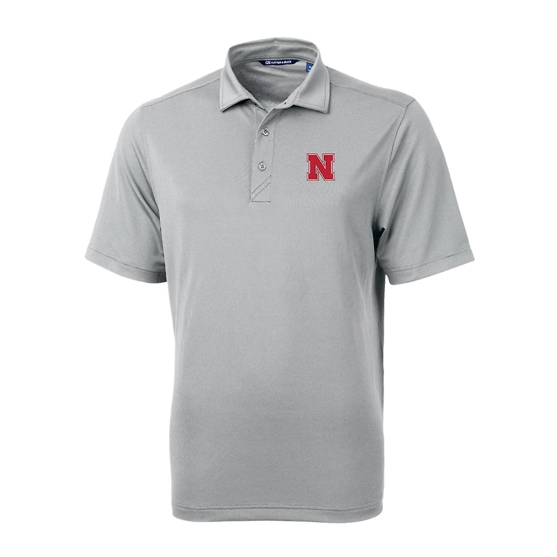 Polo recyclé Cutter & Buck gris Nebraska Huskers Virtue Eco Pique pour homme
