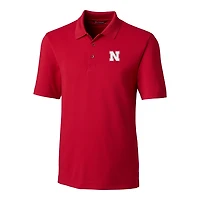 Men's Cutter & Buck Scarlet Nebraska Huskers Big Tall Forge Stretch Polo