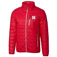 Veste Rainier pour homme, modèle Cutter & Buck Scarlet Nebraska Huskers, grande taille