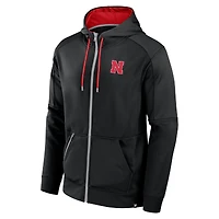 Men's Fanatics Black Nebraska Huskers Defender Full-Zip Hoodie
