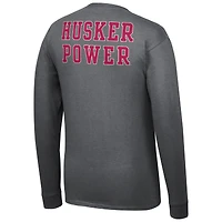 T-shirt à manches longues Fanatics pour homme Nebraska Huskers Core, anthracite