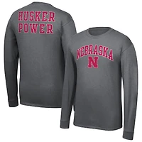 T-shirt à manches longues Fanatics pour homme Nebraska Huskers Core, anthracite