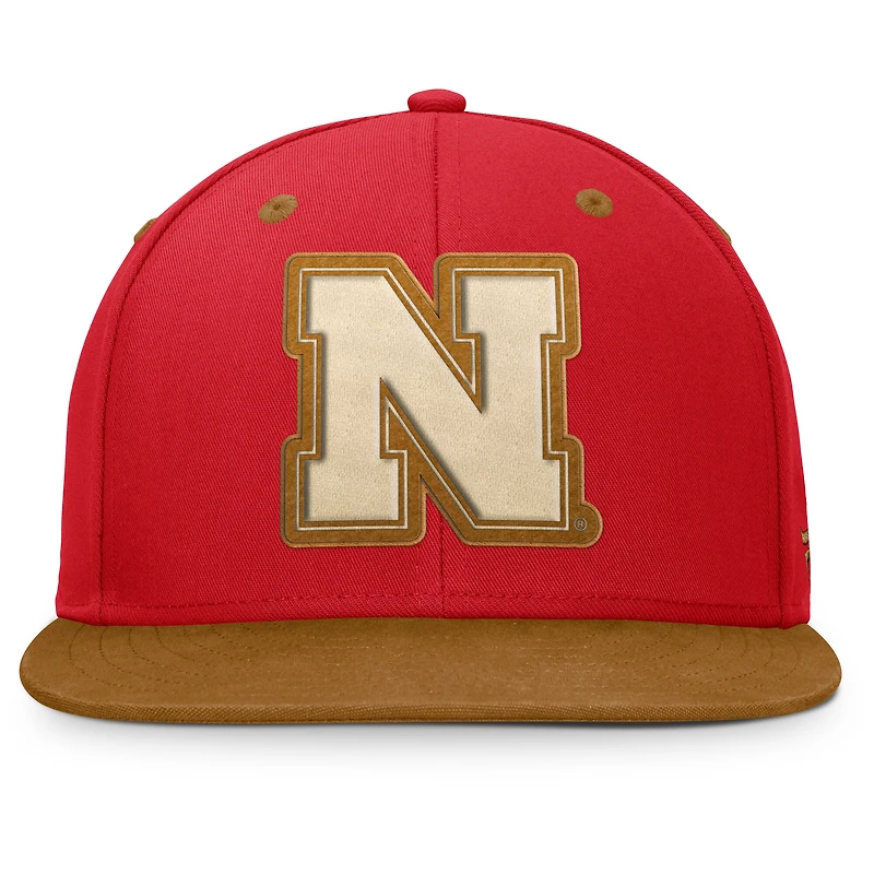 Men's Fanatics Scarlet/Brown Nebraska Huskers NoBo Fitted Hat