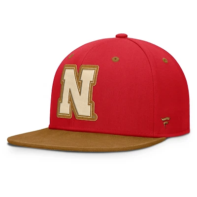 Casquette ajustée NoBo pour homme, couleur écarlate/marron, des Nebraska Huskers