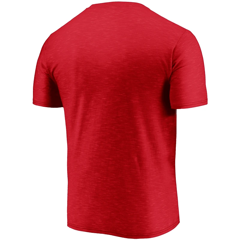 T-shirt classique à teinture spatiale avec logo principal Fanatics Scarlet Nebraska Huskers pour hommes