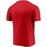 T-shirt classique à teinture spatiale avec logo principal Fanatics Scarlet Nebraska Huskers pour hommes