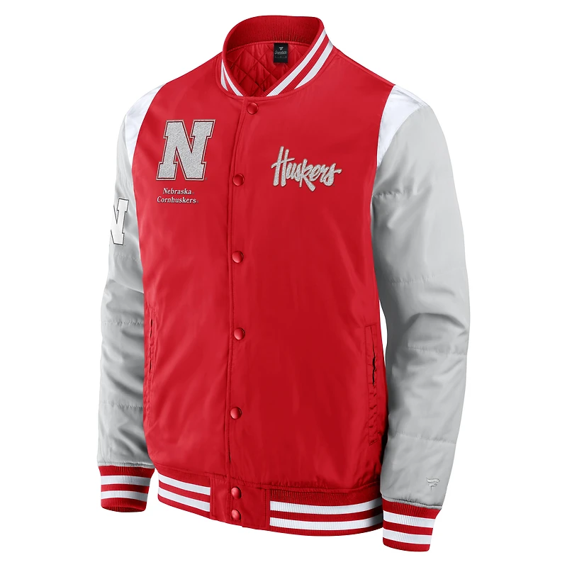 Men's Fanatics  Scarlet Nebraska Huskers Elements Elite Full-Snap Jacket