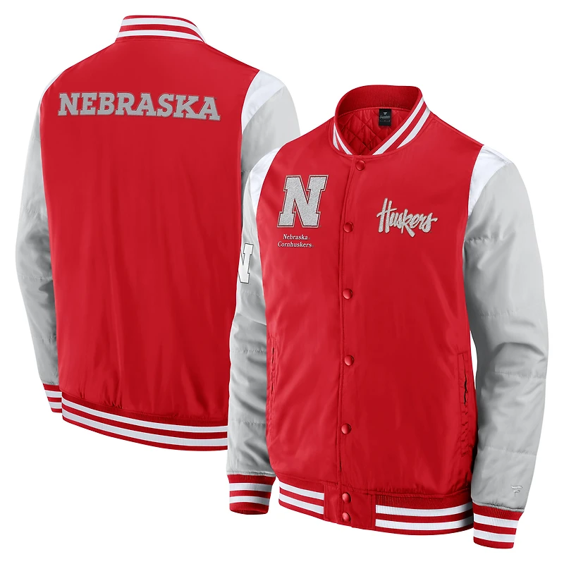 Men's Fanatics Scarlet Nebraska Huskers Elements Elite Full-Snap Jacket