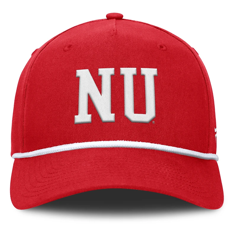 Men's Fanatics Scarlet Nebraska Huskers Foul Ball Rope Adjustable Hat