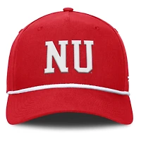 Men's Fanatics Scarlet Nebraska Huskers Foul Ball Rope Adjustable Hat