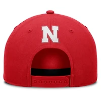 Men's Fanatics Scarlet Nebraska Huskers Foul Ball Rope Adjustable Hat