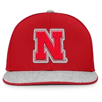 Casquette snapback en loden Fanatics Scarlet Nebraska Huskers pour homme