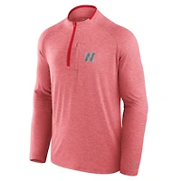Men's Fanatics Scarlet Nebraska Huskers Mock Neck Half-Zip Pullover Jacket